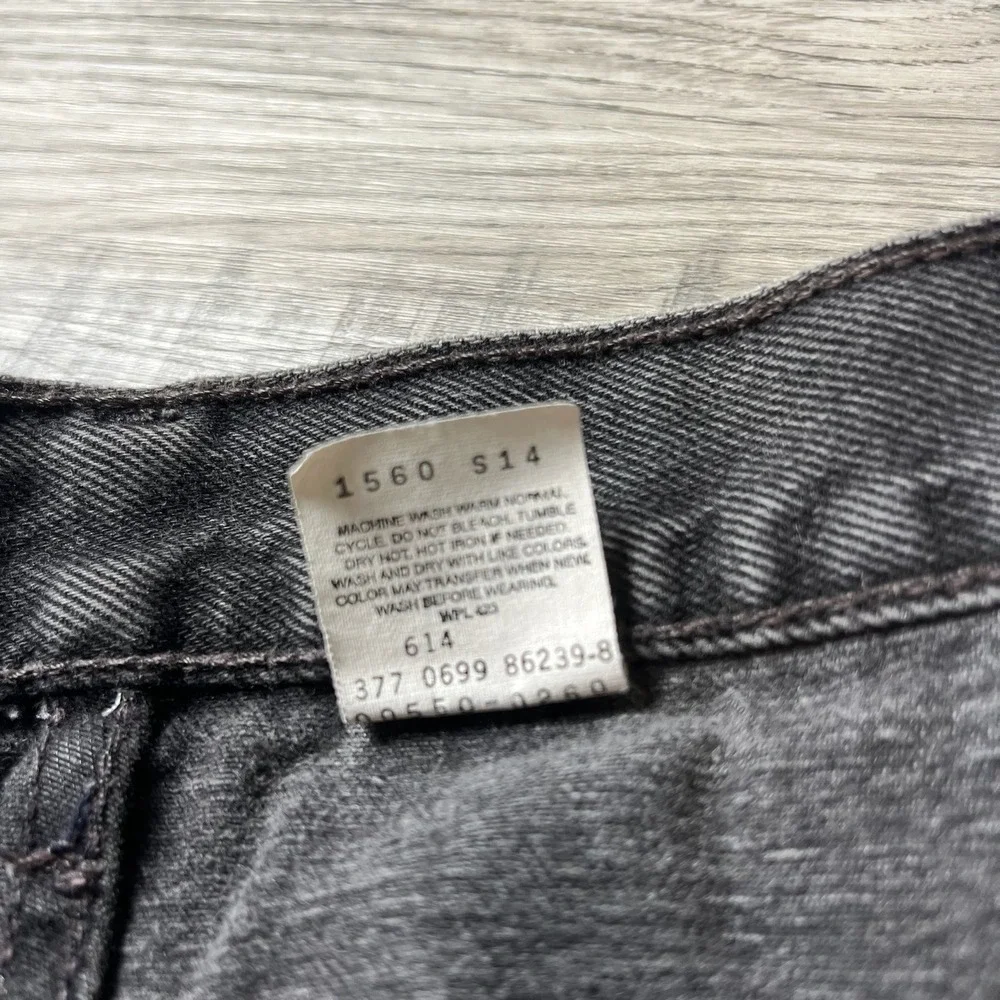 Levi's 550 Jeans Mens 34x32 Faded Black Relaxed Fit Tapered Vintage 90s Denim - Picture 3 of 12